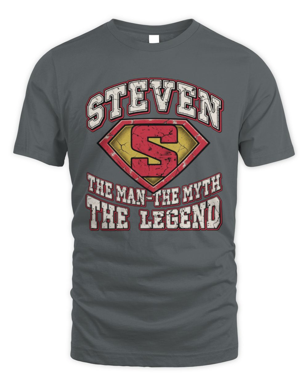 The Man The Myth The Legend Superman Graphic T-Shirt STEVEN M1-74 / Unisex Standard T-Shirt / charcoal
