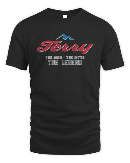 The Man The Myth The Legend Coors Light Beer T-Shirt TERRY M1-S84 / Unisex Standard T-Shirt / black