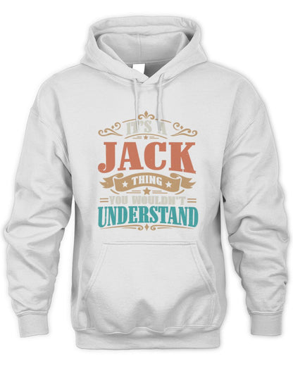 It’s a Name Thing Personalized Retro T-Shirt JACK M1-47 / Unisex Hoodie / white