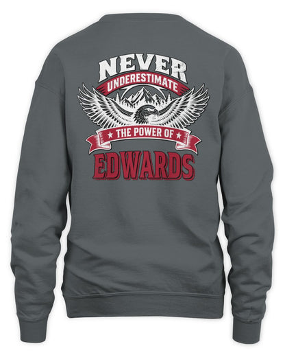 Never Underestimate Your Name Eagle Mountain Shirt EDWARDS M1-61 / Unisex Sweatshirt / charcoal