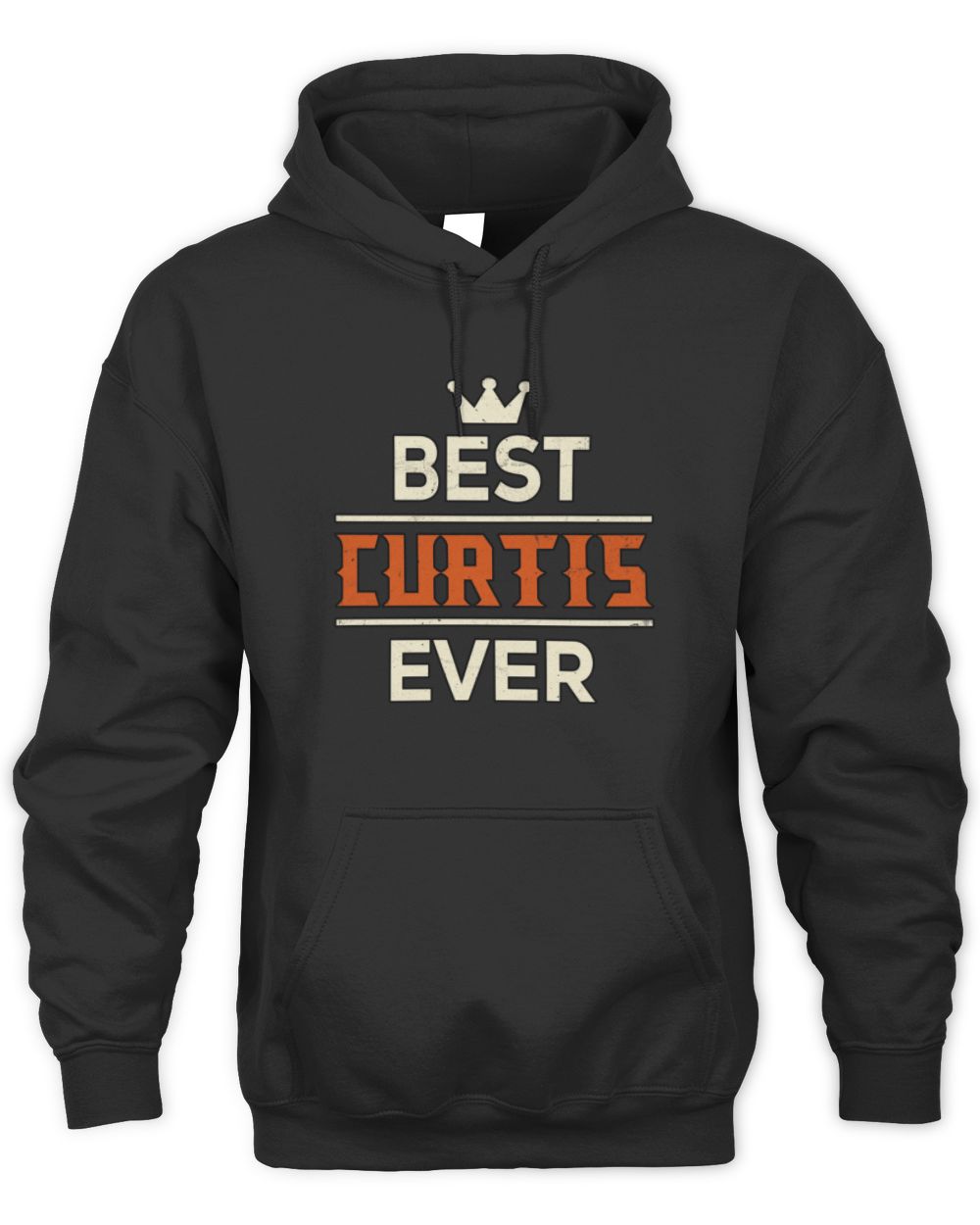 Best Your Name With Crown Shirt CURTIS M1-59 / Unisex Hoodie / black