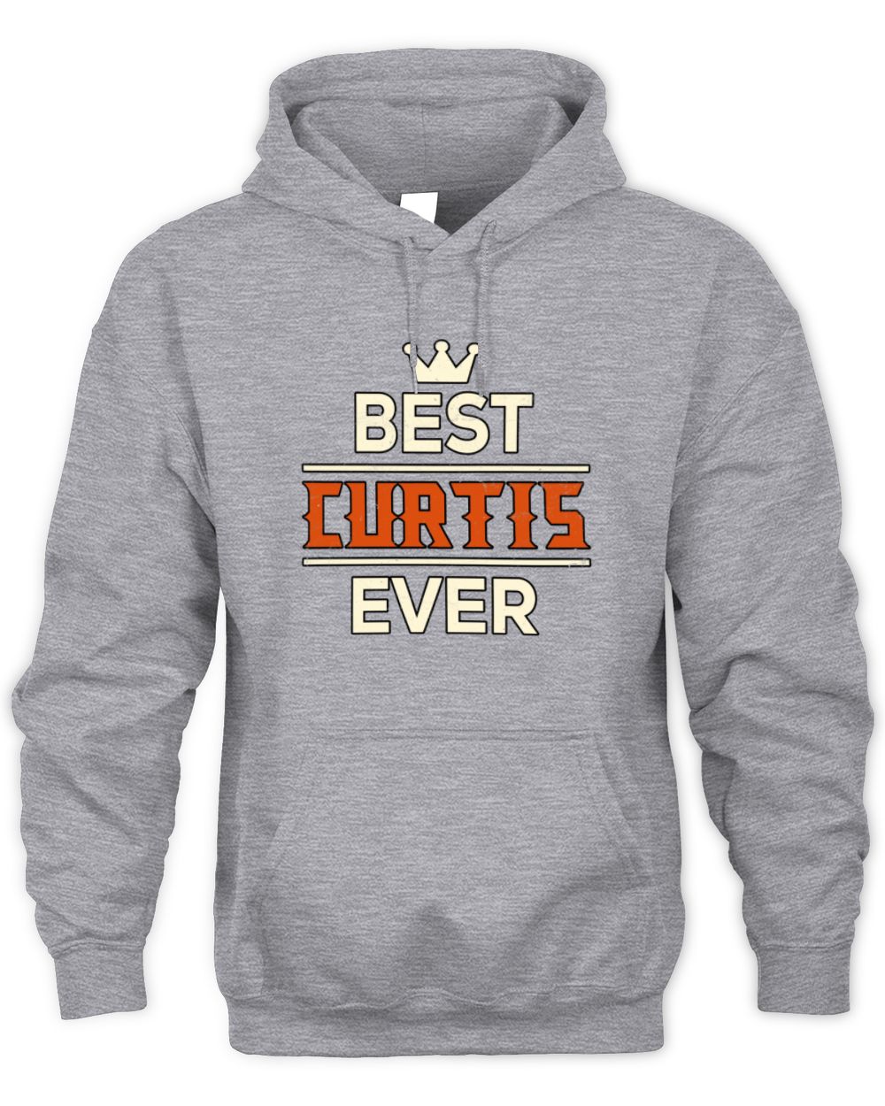 Best Your Name With Crown Shirt CURTIS M1-59 / Unisex Hoodie / sport grey