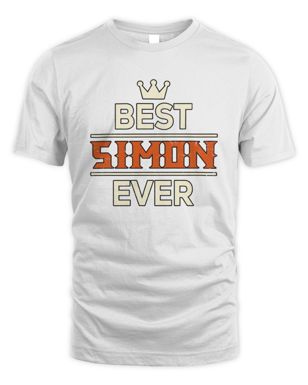 Best Your Name With Crown Shirt SIMON M1-59 / Unisex Standard T-Shirt / white