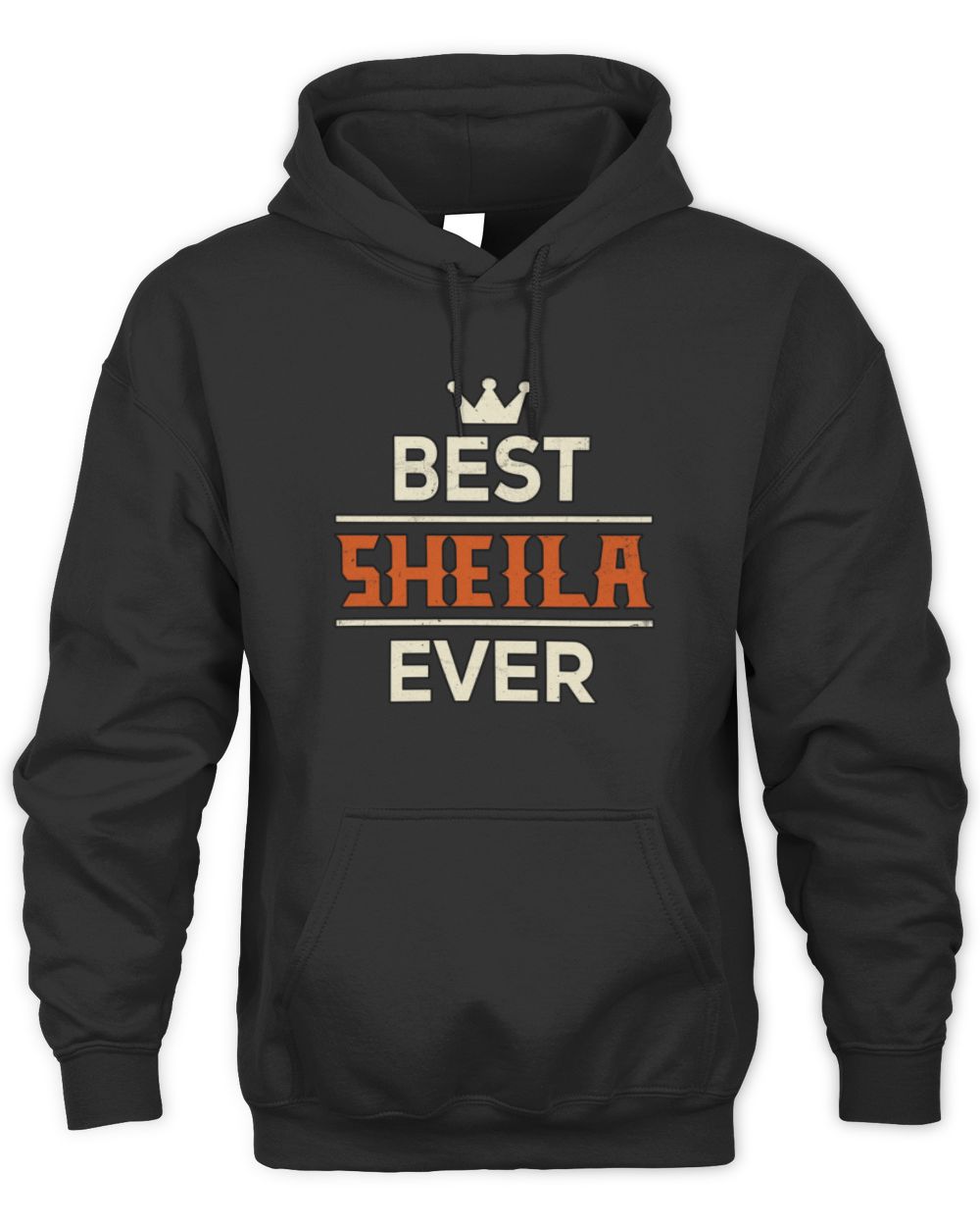Best Your Name With Crown Shirt SHEILA M1-59 / Unisex Hoodie / black