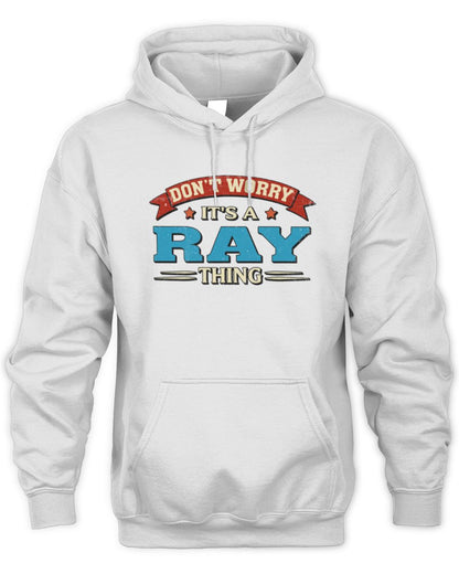 Don't Worry It's a Your Name Thing Funny Retro T-Shirt RAY M1-57 / Unisex Hoodie / white