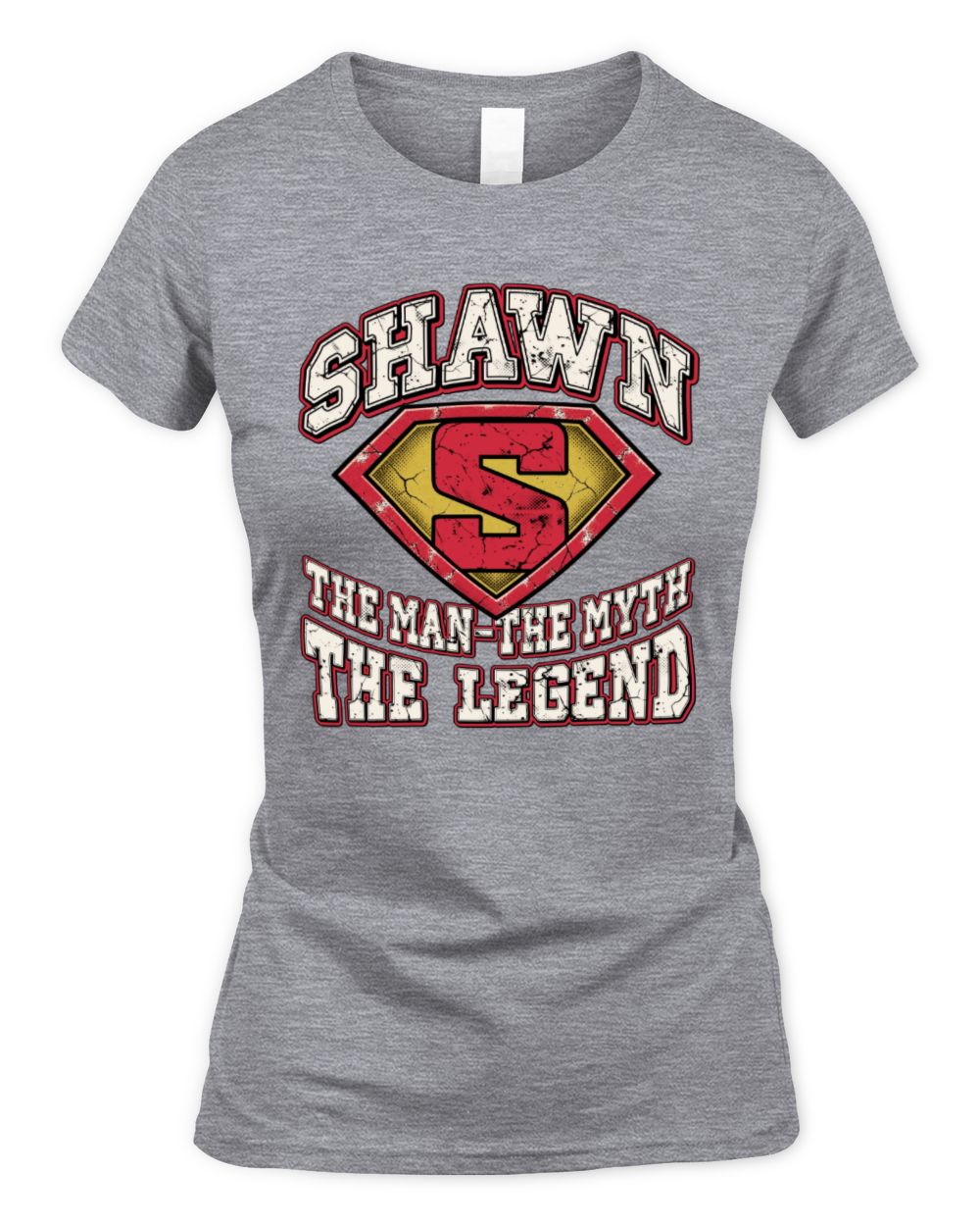 The Man The Myth The Legend Superman Graphic T-Shirt SHAWN M1-74 / Women's Standard T-Shirt / sport grey