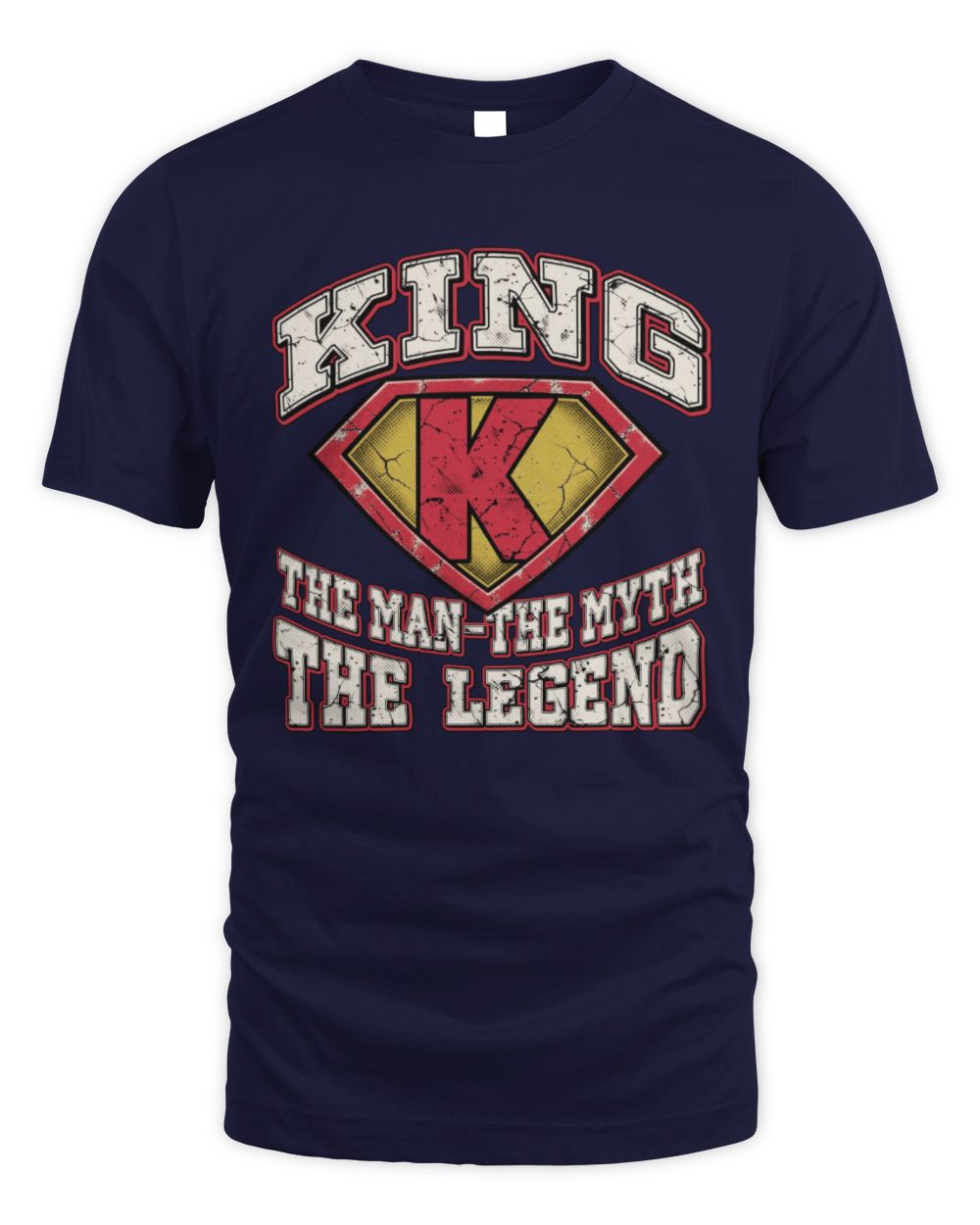 The Man The Myth The Legend Superman Graphic T-Shirt KING M1-74 / Unisex Standard T-Shirt / navy