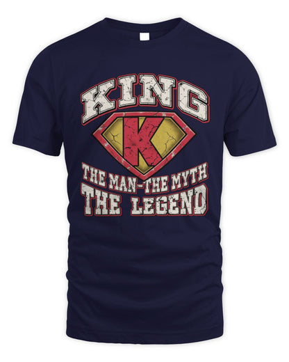 The Man The Myth The Legend Superman Graphic T-Shirt KING M1-74 / Unisex Standard T-Shirt / navy