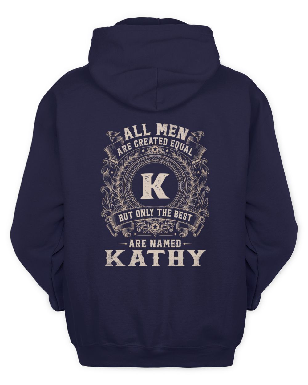 All Men Are Created Equal Cool Logo Shirt KATHY M1-60 / Unisex Hoodie / navy