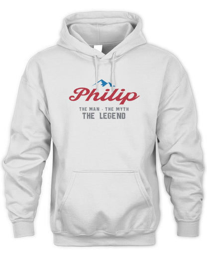 The Man The Myth The Legend Coors Light Beer T-Shirt PHILIP M1-S84 / Unisex Hoodie / white