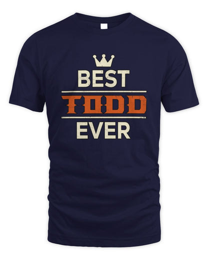Best Your Name With Crown Shirt TODD M1-59 / Unisex Standard T-Shirt / navy
