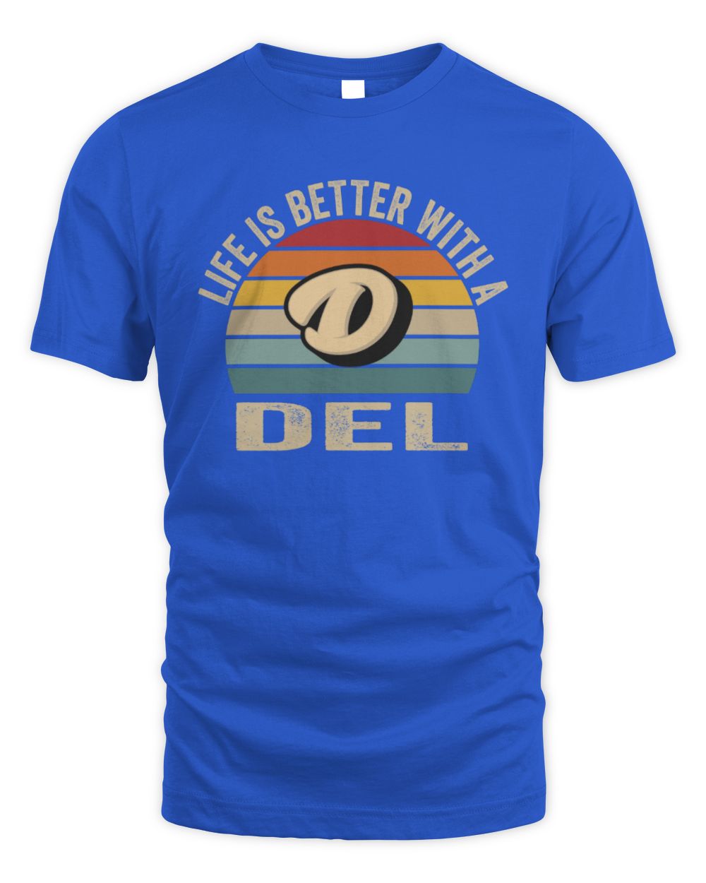 Life Is Better with Name Vintage Sun Shirt DEL M1-50 / Unisex Standard T-Shirt / royal