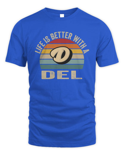 Life Is Better with Name Vintage Sun Shirt DEL M1-50 / Unisex Standard T-Shirt / royal