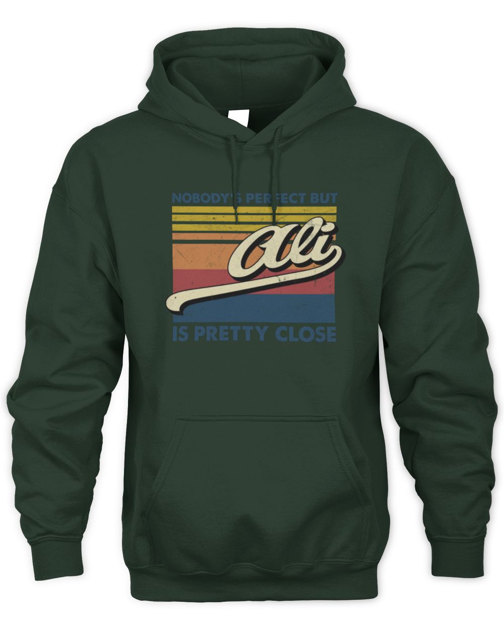 Nobody's Perfect But Your Name Is Pretty Close Retro Shirt ALI M1-65 / Unisex Hoodie / forest green