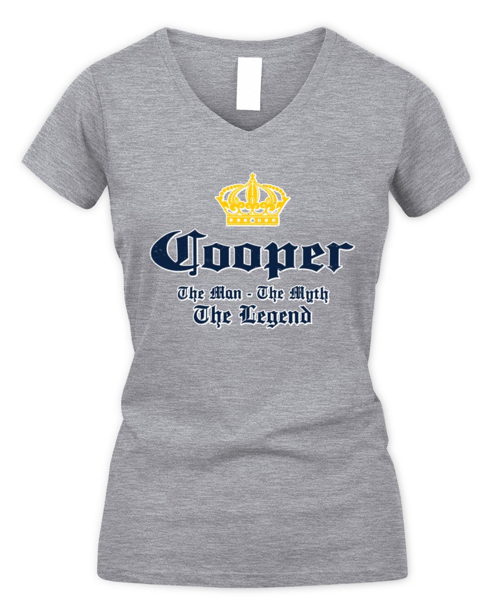 The Man The Myth The Legend Corona Beer T-Shirt COOPER M1-S83 / Women's V-Neck T-Shirt / sport grey
