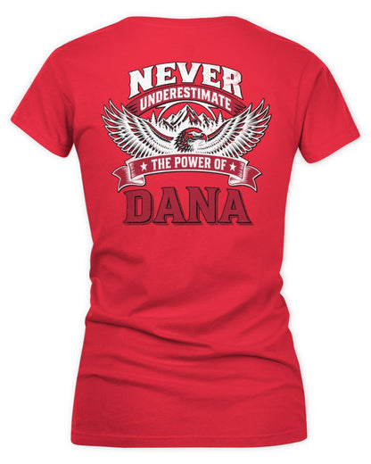 Never Underestimate Your Name Eagle Mountain Shirt DANA M1-61 / Women's V-Neck T-Shirt / red