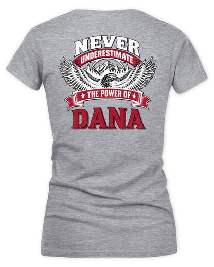 Never Underestimate Your Name Eagle Mountain Shirt DANA M1-61 / Women's V-Neck T-Shirt / sport grey