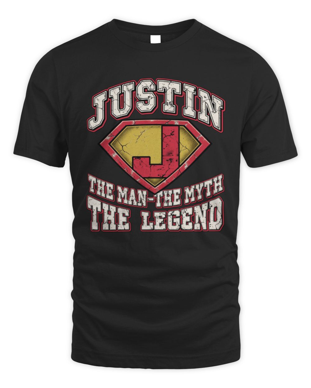 The Man The Myth The Legend Superman Graphic T-Shirt JUSTIN M1-74 / Unisex Standard T-Shirt / black