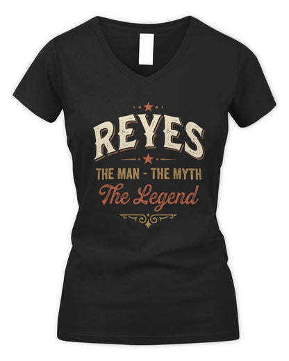 I'm Name I'm Not Rude I Just Have The Balls Funny T-Shirt REYES M1-77 / Women's V-Neck T-Shirt / black