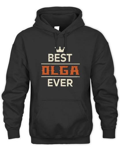 Best Your Name With Crown Shirt OLGA M1-59 / Unisex Hoodie / black