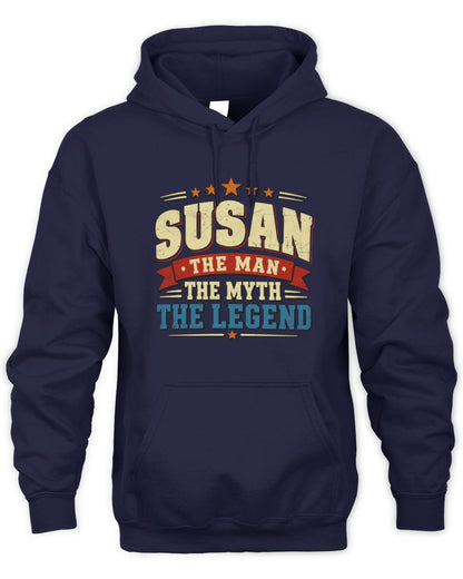 The Man The Myth The Legend Ribbon Vintage T-Shirt SUSAN M1-56 / Unisex Hoodie / navy