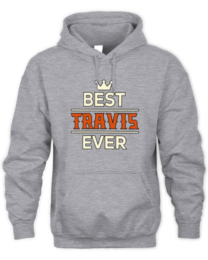Best Your Name With Crown Shirt TRAVIS M1-59 / Unisex Hoodie / sport grey