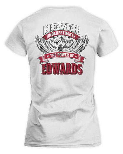 Never Underestimate Your Name Eagle Mountain Shirt EDWARDS M1-61 / Women's Standard T-Shirt / white