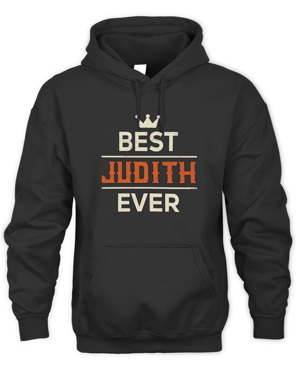 Best Your Name With Crown Shirt JUDITH M1-59 / Unisex Hoodie / black