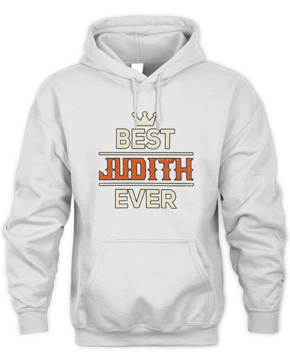 Best Your Name With Crown Shirt JUDITH M1-59 / Unisex Hoodie / white