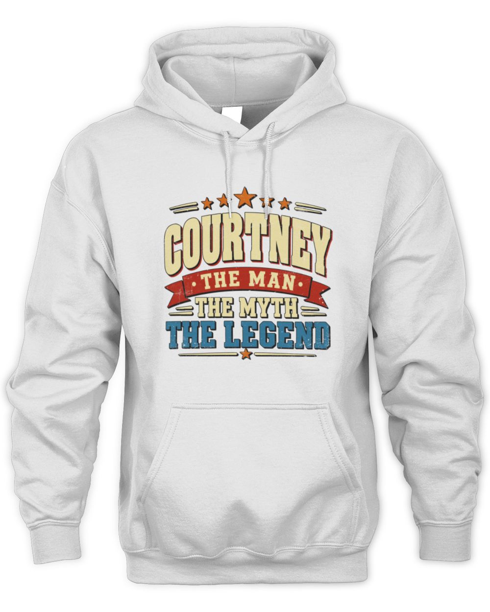 The Man The Myth The Legend Ribbon Vintage T-Shirt COURTNEY M1-56 / Unisex Hoodie / white