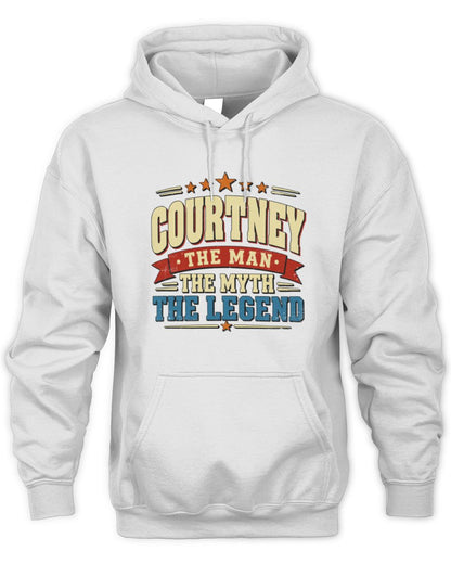 The Man The Myth The Legend Ribbon Vintage T-Shirt COURTNEY M1-56 / Unisex Hoodie / white