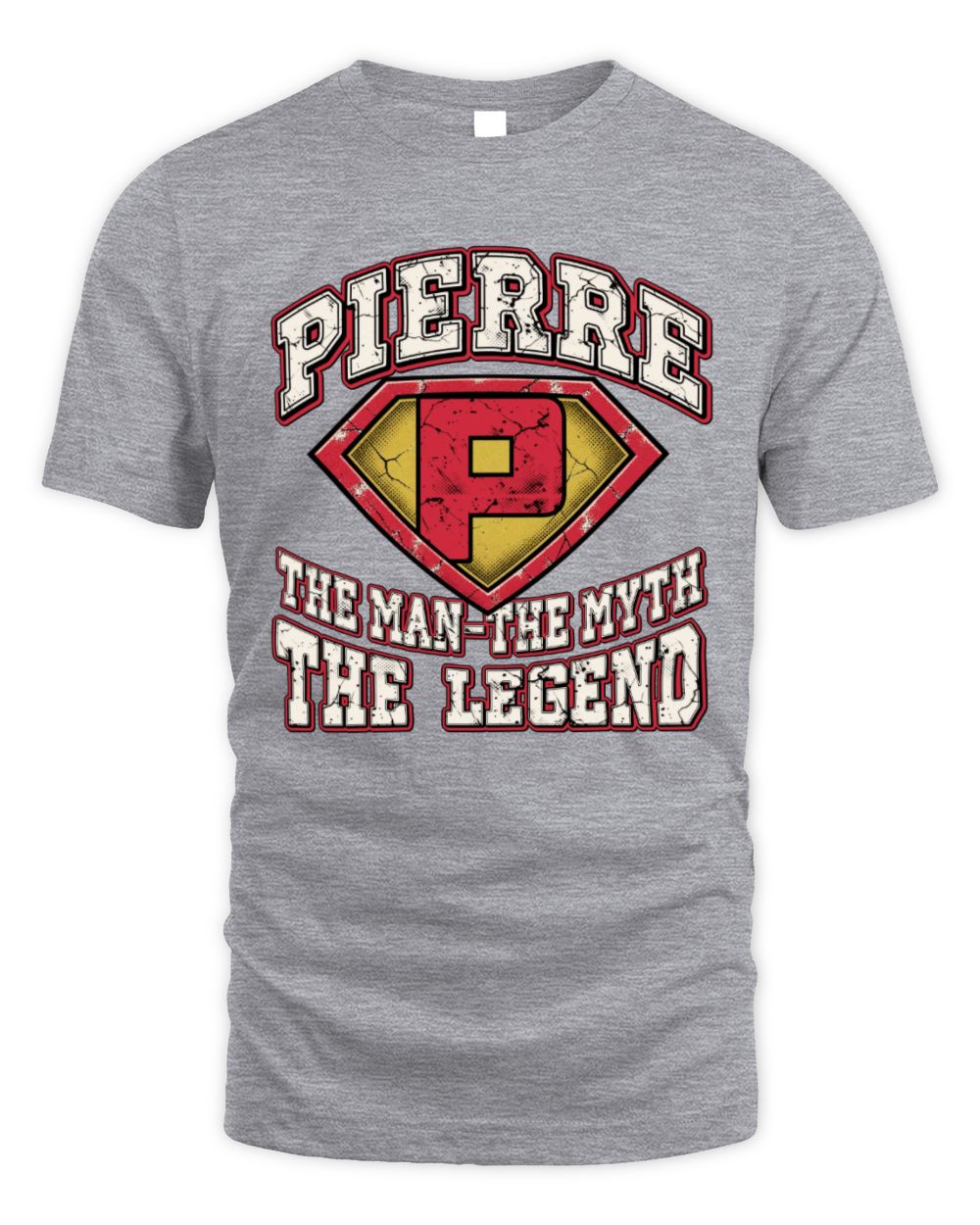 The Man The Myth The Legend Superman Graphic T-Shirt PIERRE M1-74 / Unisex Standard T-Shirt / sport grey