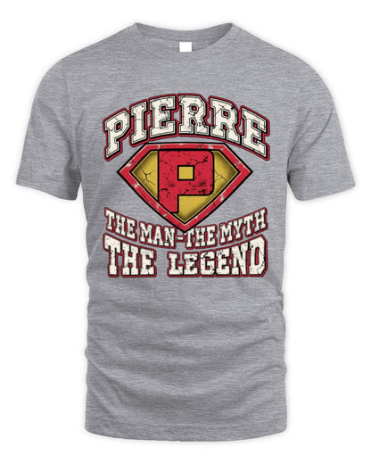 The Man The Myth The Legend Superman Graphic T-Shirt PIERRE M1-74 / Unisex Standard T-Shirt / sport grey