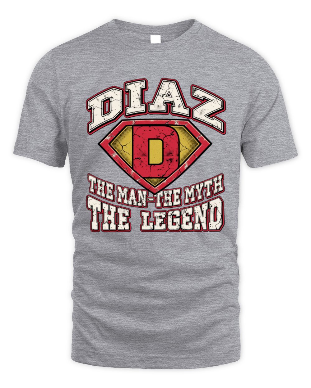 The Man The Myth The Legend Superman Graphic T-Shirt DIAZ M1-74 / Unisex Standard T-Shirt / sport grey