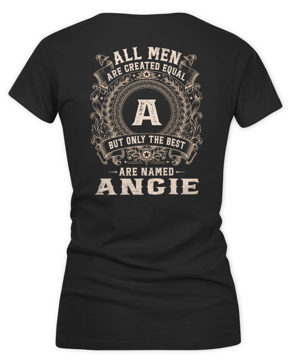 All Men Are Created Equal Cool Logo Shirt ANGIE M1-60 / Women's V-Neck T-Shirt / black