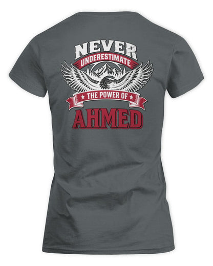 Never Underestimate Your Name Eagle Mountain Shirt AHMED M1-61 / Women's Standard T-Shirt / charcoal