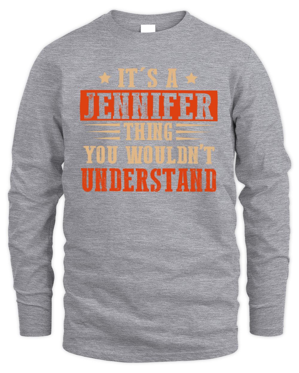 It's a Name Thing Personalized Funny Shirt JENNIFER M1-51 / Men's Long Sleeved T-Shirt / sport grey