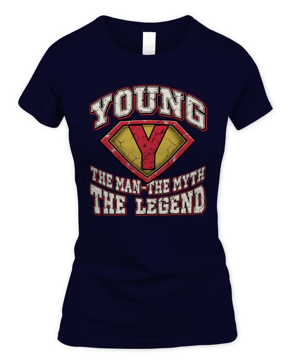 The Man The Myth The Legend Superman Graphic T-Shirt YOUNG M1-74 / Women's Standard T-Shirt / navy