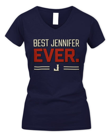 Best Your Name Ever Cool Shirt JENNIFER M1-58 / Women's V-Neck T-Shirt / navy