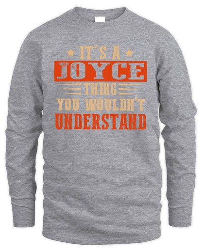 It's a Name Thing Personalized Funny Shirt JOYCE M1-51 / Men's Long Sleeved T-Shirt / sport grey