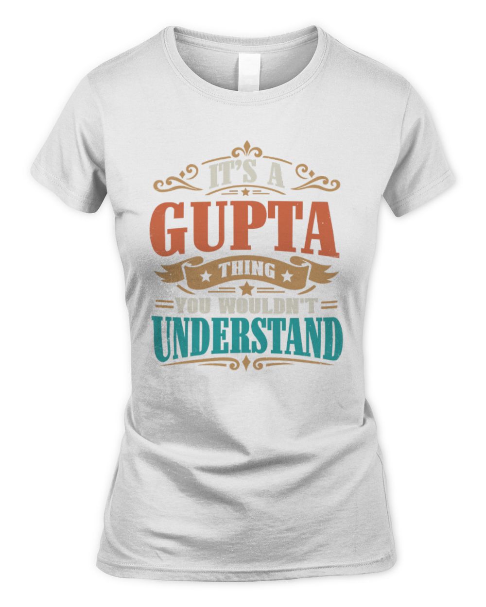 It’s a Name Thing Personalized Retro T-Shirt GUPTA M1-47 / Women's Standard T-Shirt / white