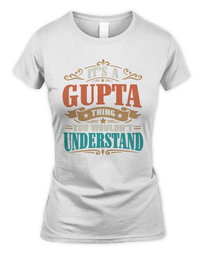 It’s a Name Thing Personalized Retro T-Shirt GUPTA M1-47 / Women's Standard T-Shirt / white