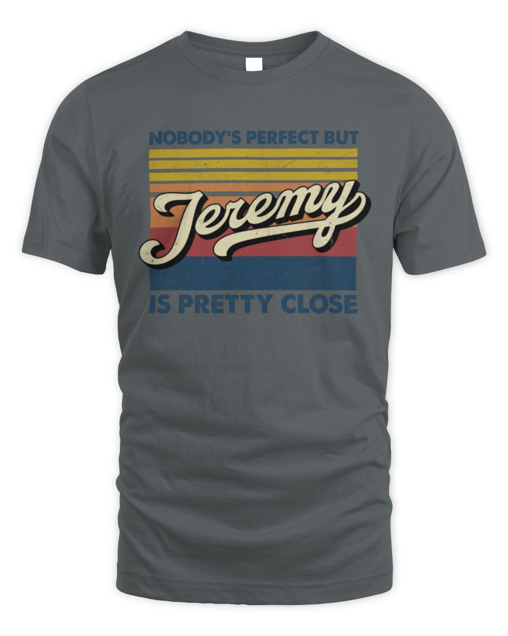 Nobody's Perfect But Your Name Is Pretty Close Retro Shirt JEREMY M1-65 / Unisex Standard T-Shirt / charcoal