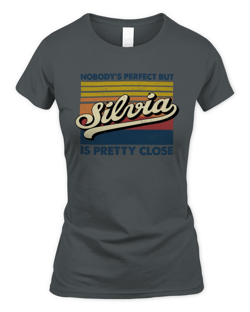 Nobody's Perfect But Your Name Is Pretty Close Retro Shirt SILVIA M1-65 / Women's Standard T-Shirt / charcoal