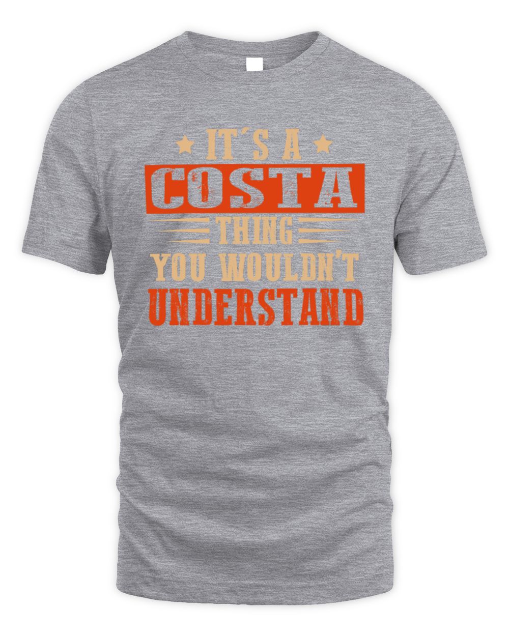 It's a Name Thing Personalized Funny Shirt COSTA M1-51 / Unisex Standard T-Shirt / sport grey
