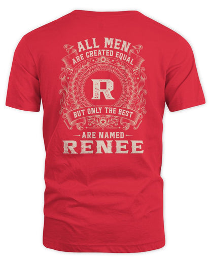 All Men Are Created Equal Cool Logo Shirt RENEE M1-60 / Unisex Standard T-Shirt / red