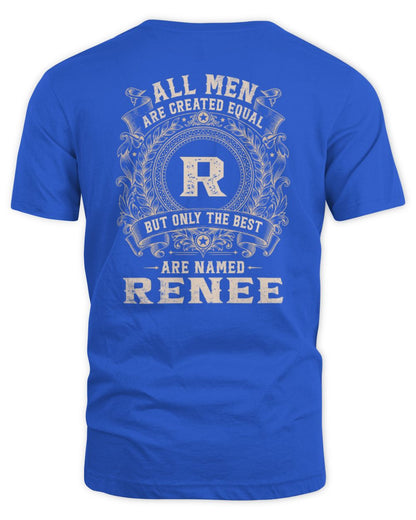All Men Are Created Equal Cool Logo Shirt RENEE M1-60 / Unisex Standard T-Shirt / royal