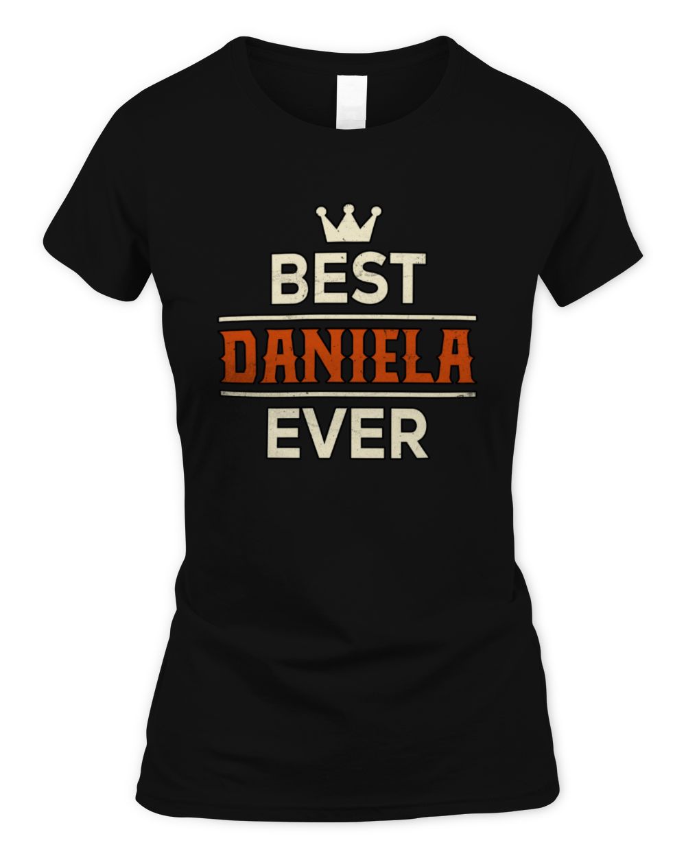 Best Your Name With Crown Shirt DANIELA M1-59 / Women's Standard T-Shirt / black