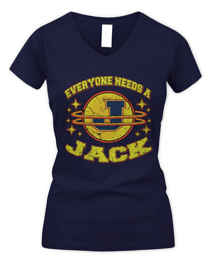 Everyone Needs a Your Name Shirt JACK M1-76 / Women's V-Neck T-Shirt / navy