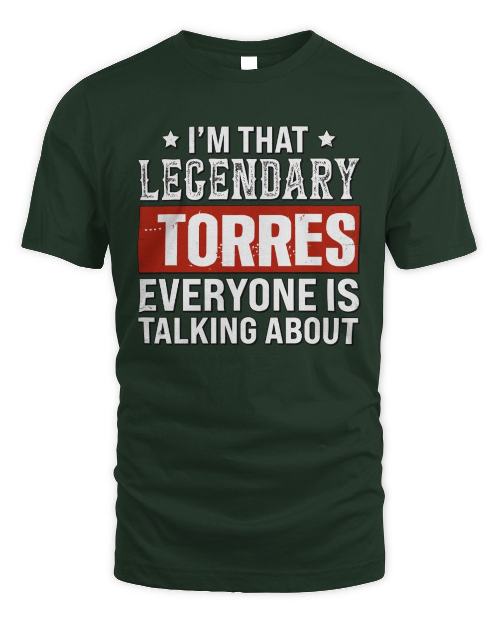 I'm That Legendary Name Everyone Is Talking About Funny Graphic T-Shirt TORRES M1-73 / Unisex Standard T-Shirt / forest green